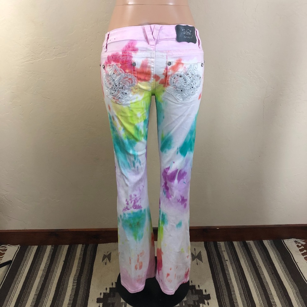 Premium Vanity Collection Tie Dye Sequined Jeans ~ 29W/33L